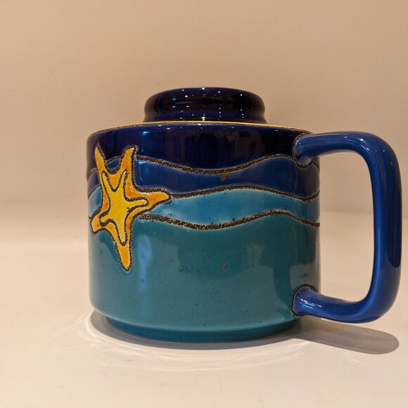 Vintage 90s Eduardo Vega Teapot – Ocean Beach Design with Starfish & Seashells - Picture 6 of 11